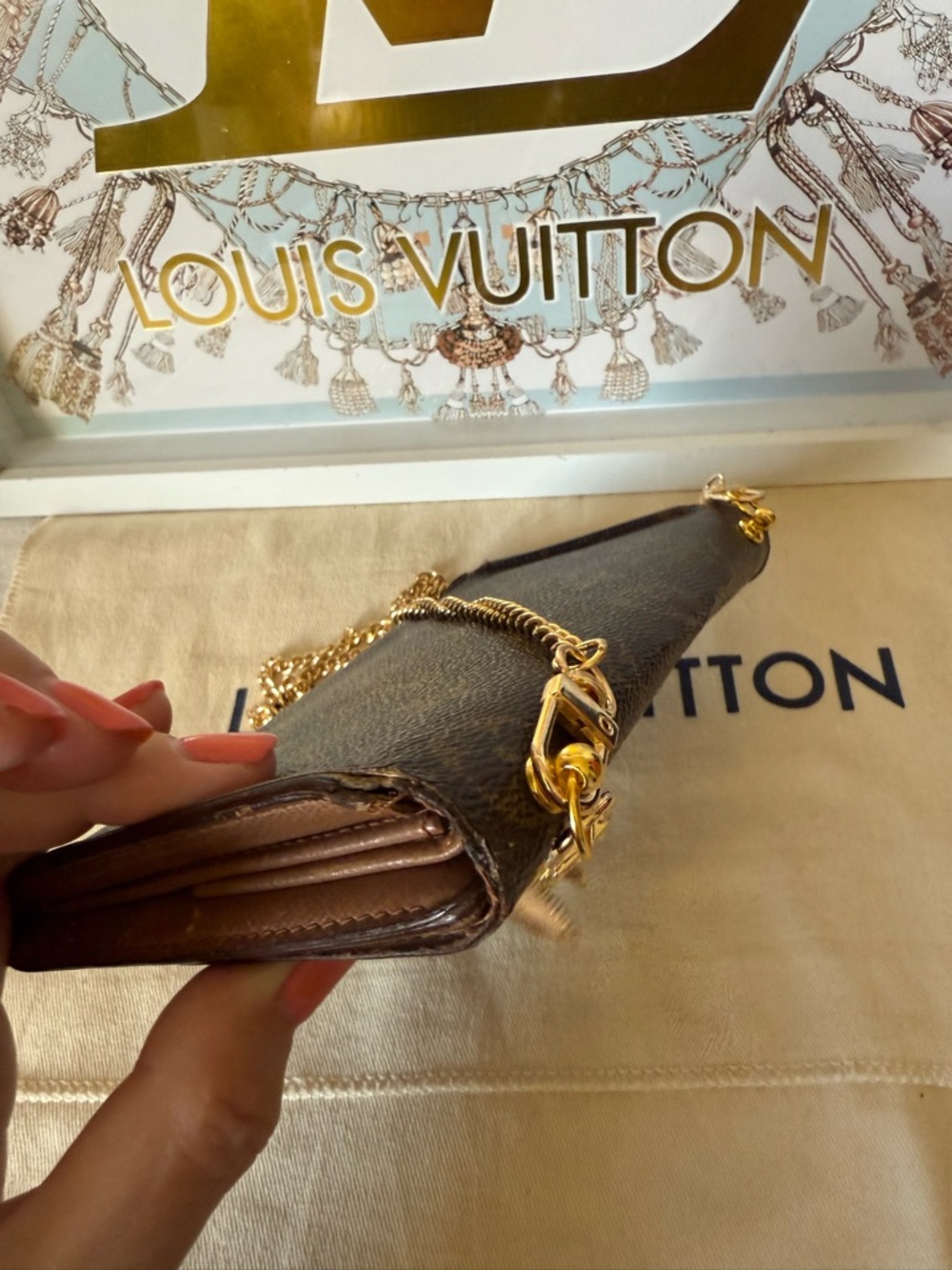 Louis Vuitton Vintage Monogram Long Wallet on Chain - Picture 12 of 14